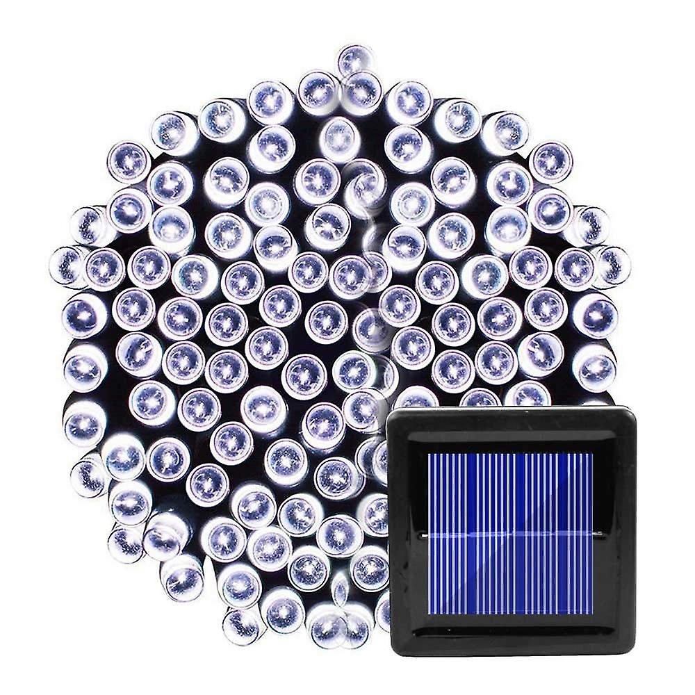 Set 2 x Instalatie solara 100 LED pentru exterior, Alb rece - 1 | YEO