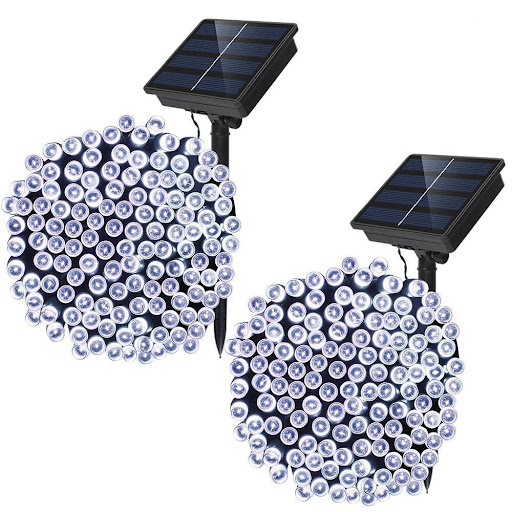 Set 4 x Instalatie solara 100 LED, Alb rece - 2 | YEO