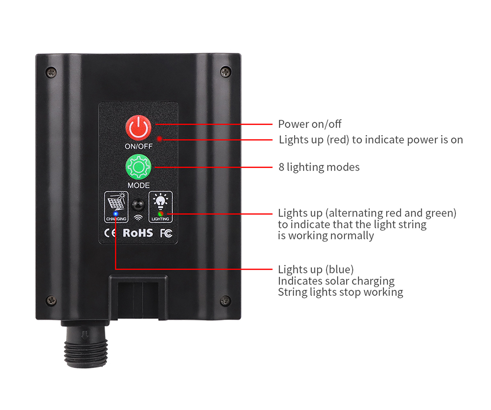 Instalatie solara 1000 LED, 100 M, Multicolor - 1 | YEO