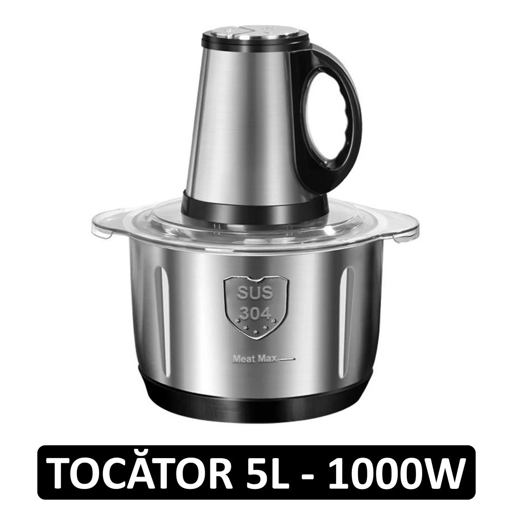 Tocator electric 1000 W, 5 Litri, Inox, 5 lame - 2 | YEO