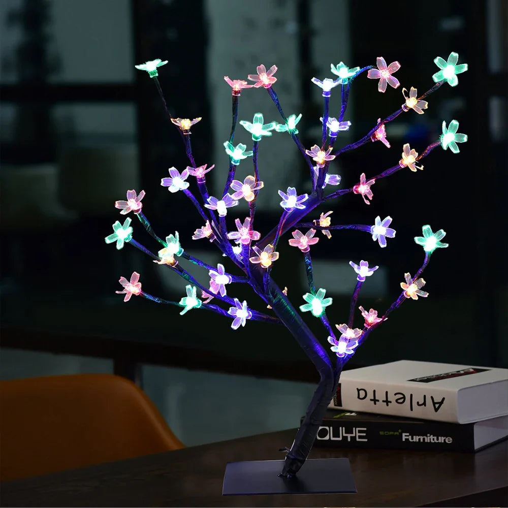 Copac decorativ cu flori de cires, 36 LED, Multicolor - 2 | YEO