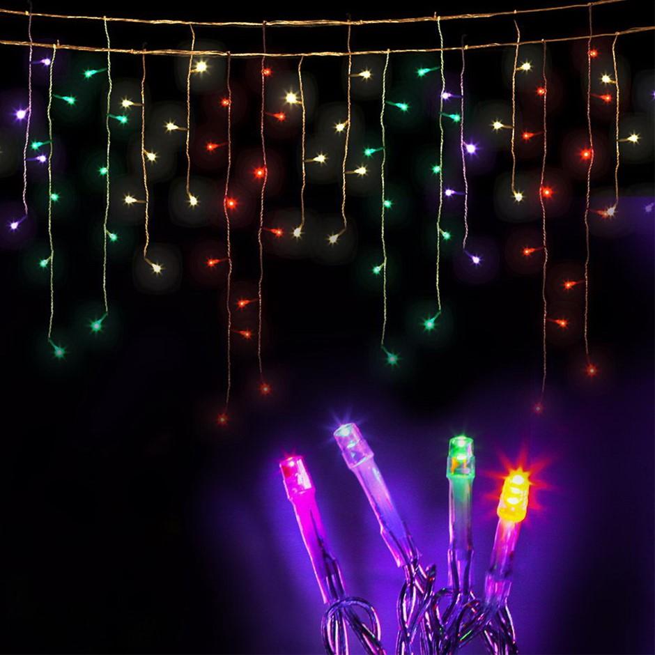 Instalatie franjuri, 4 metri, 100 LED, Multicolor - 1 | YEO