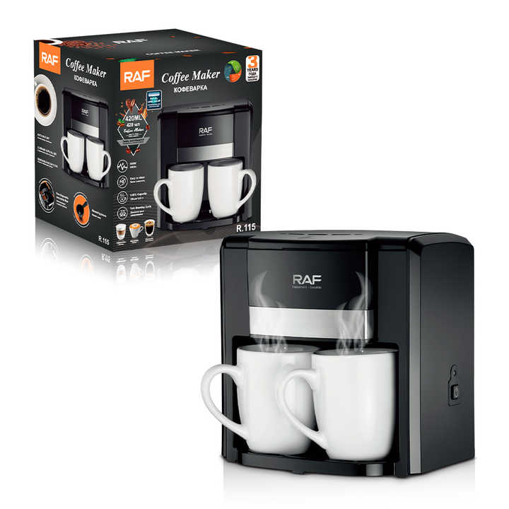 Espressor cafea, 2 cani simultan, RAF 420 ml - 1 | YEO