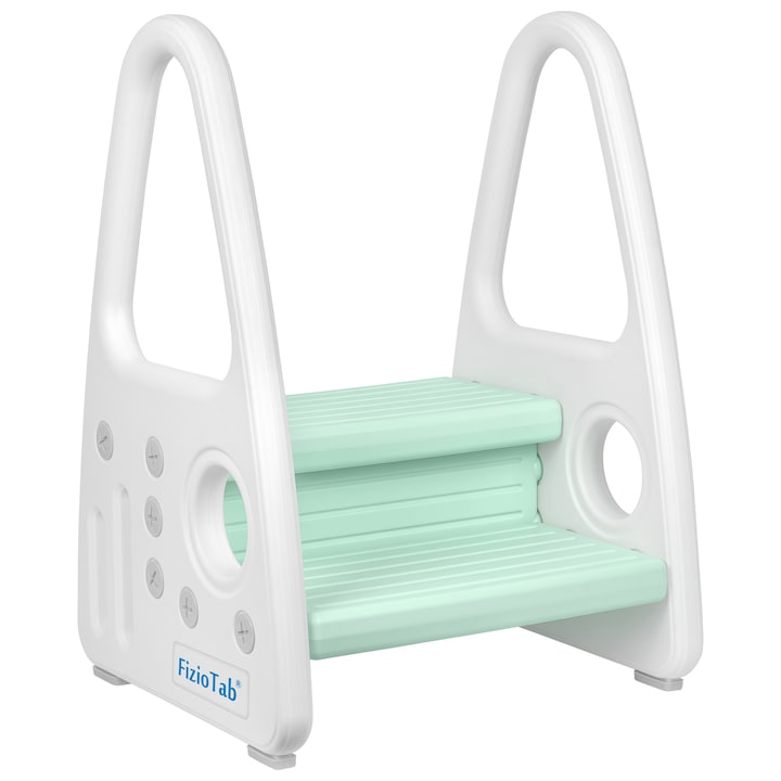 Inaltator cu manere pentru copii, suprafata antialunecare, alb/verde