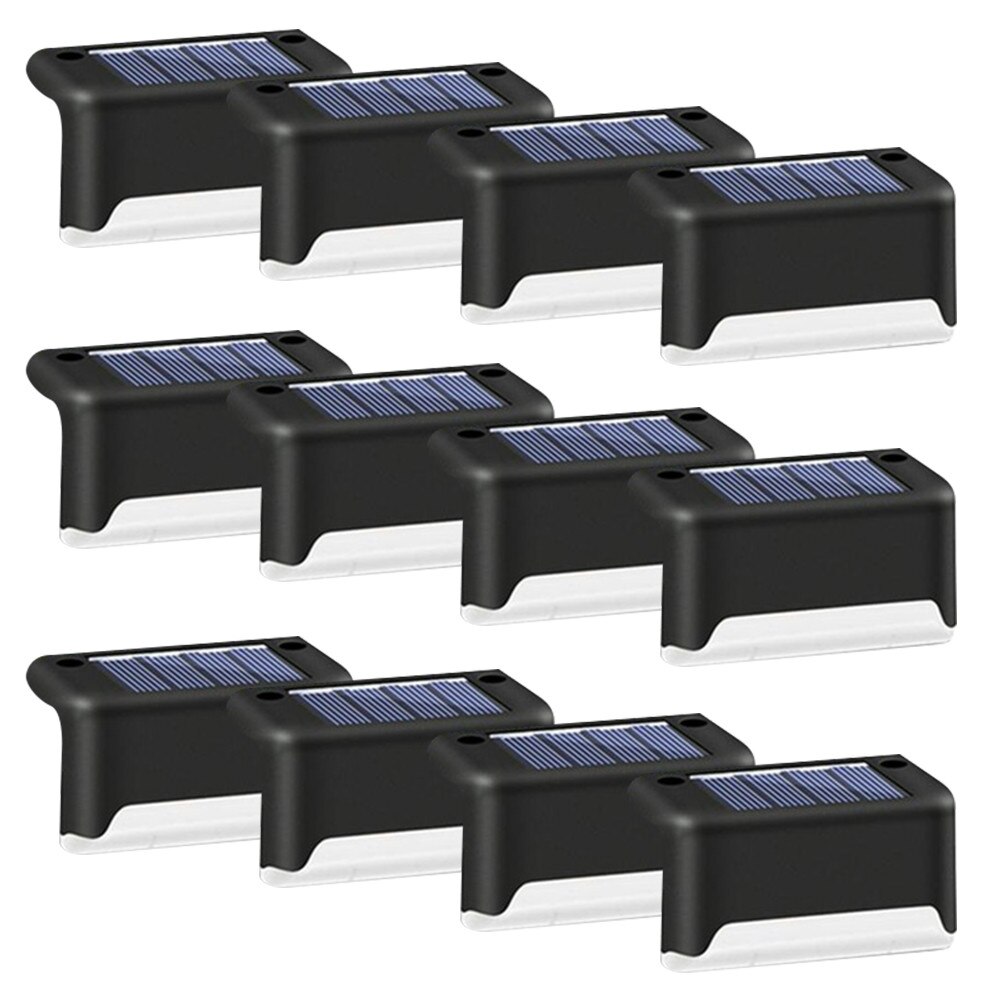 Set 12 lampi solare pentru trepte sau terase, senzor de lumina