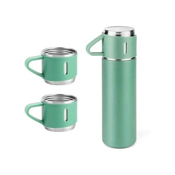 Set 4 piese: Termos 500 ml + 3 cesti, Verde - 1 | YEO