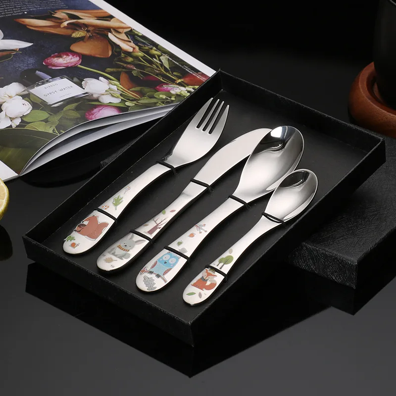 Set 4 tacamuri din inox pentru copii - 1 | YEO