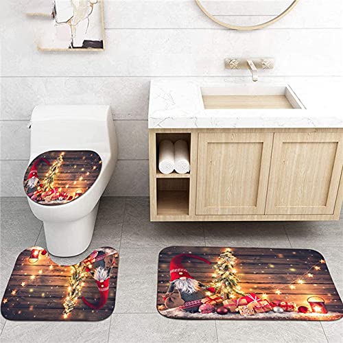 Set baie: perdea, covorase si husa de toaleta, Christmas Deco - 2 | YEO