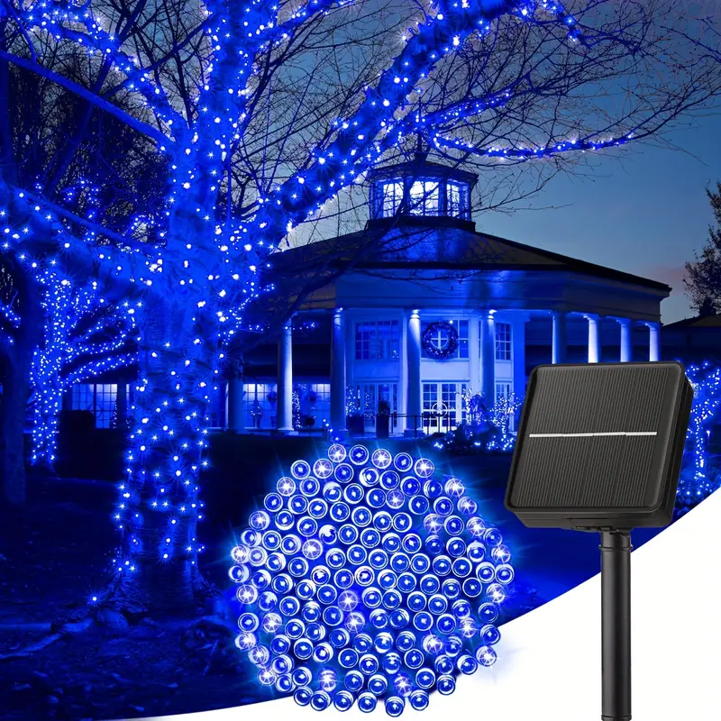 Set 2 x Instalatie 1000 LED, panou solar, Albastru - 2 | YEO