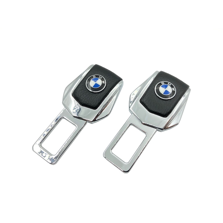 Set 2 x Adaptor centura de siguranta, piele naturala - BMW - 1 | YEO