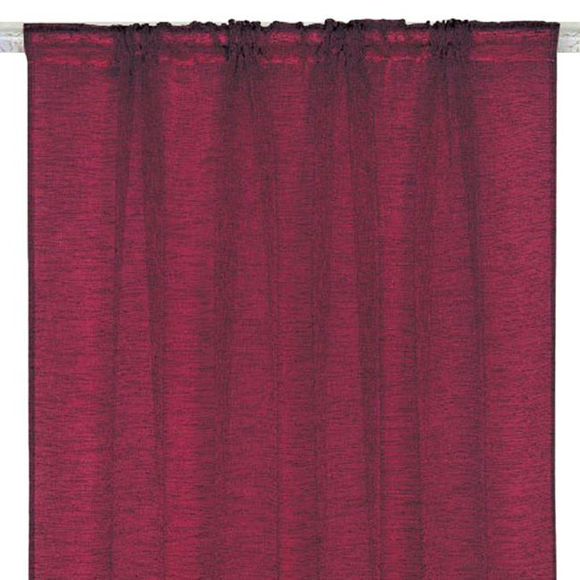 Set 2 x Perdea Rosu Bordo 140x260 cm, Banda pentru sina - 1 | YEO