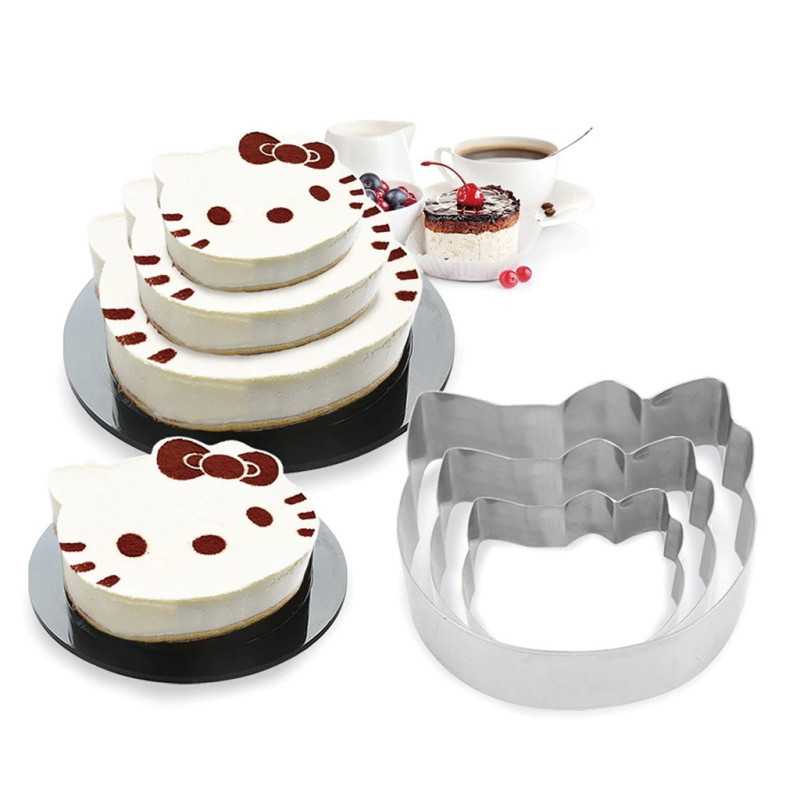 Set 3 forme tort, Inel pentru tort, Hello Kitty