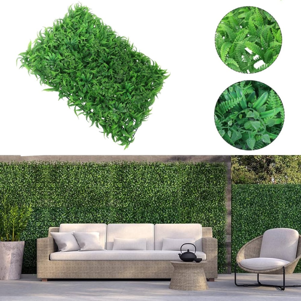 Set 5 x Panou verde din frunze artificiale, 40x60 cm - Green Leaf