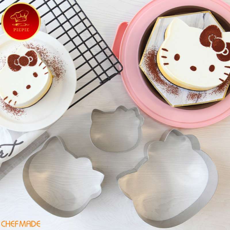 Set 3 forme tort, Inel pentru tort, Hello Kitty