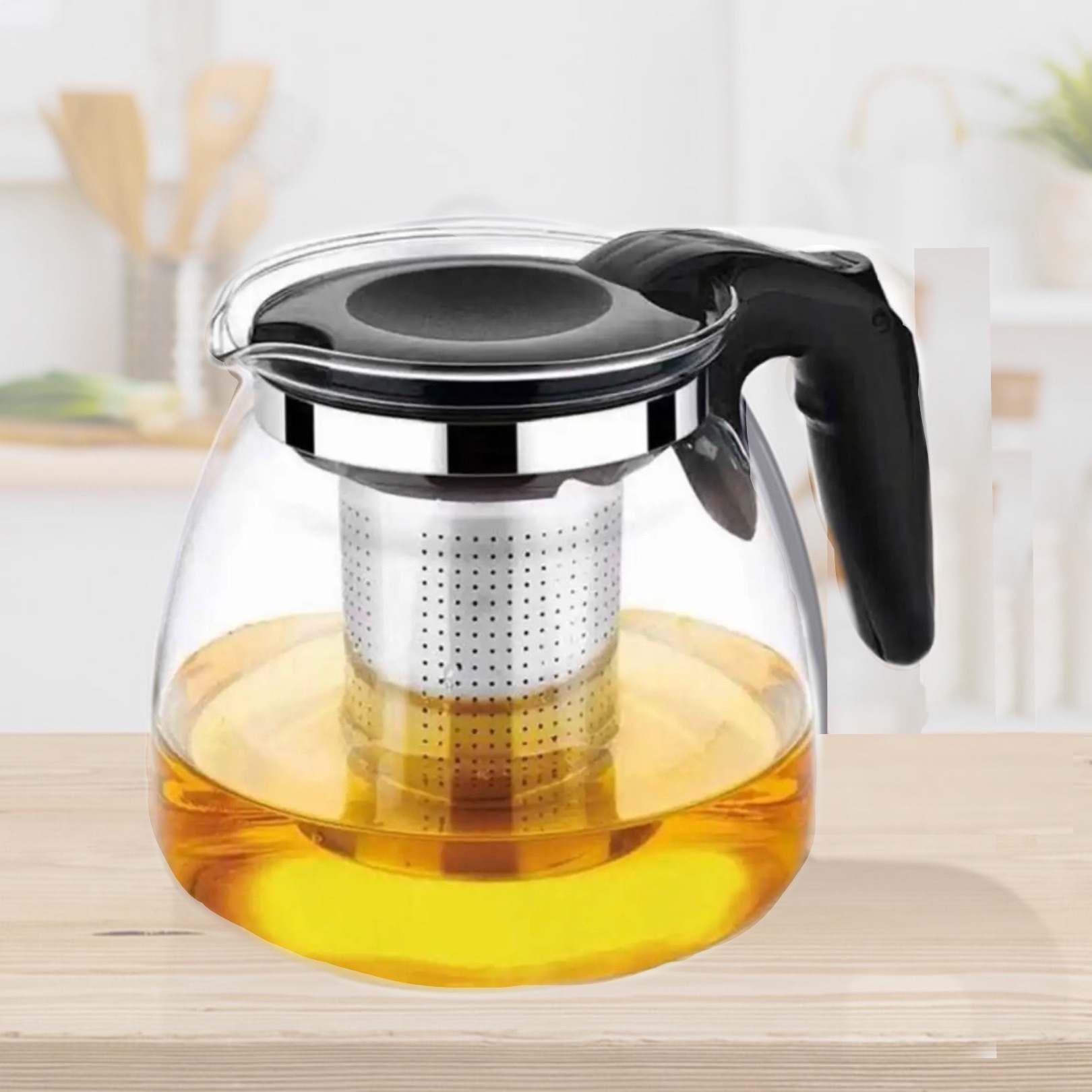 Ceainic din sticla, filtru din inox, capacitate 1100 ml - 1 | YEO