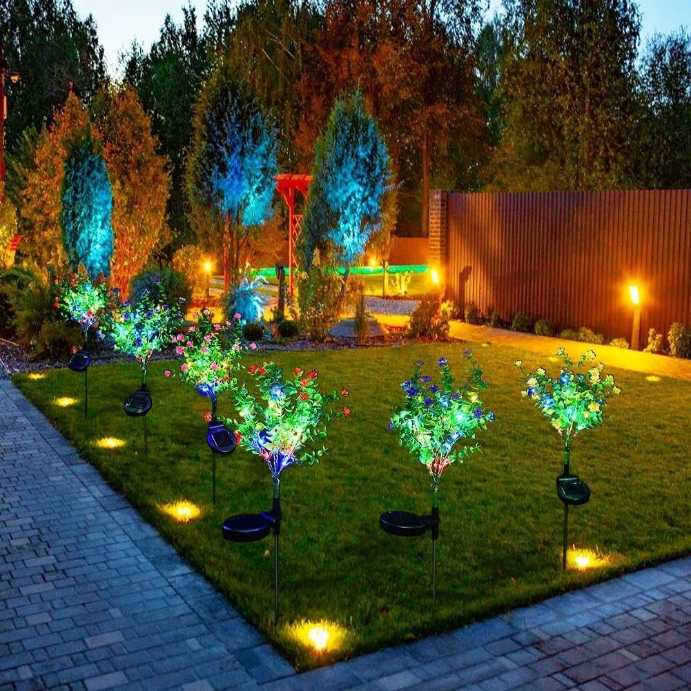 Set 4 x lampa solara, flori artificiale - 1 | YEO