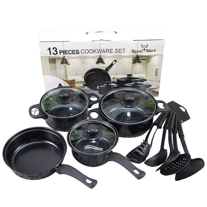 Set 13 piese pentru gatit, Ustensile din silicon, Negru - 2 | YEO