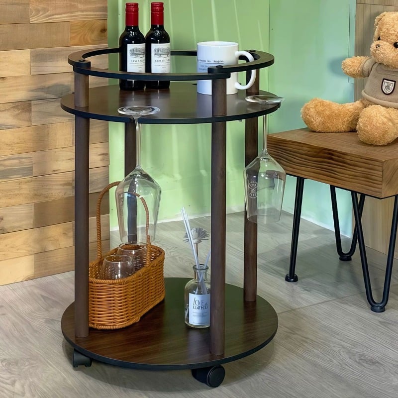 Masa rotunda, 2 blaturi din MDF, 54 cm - 1 | YEO