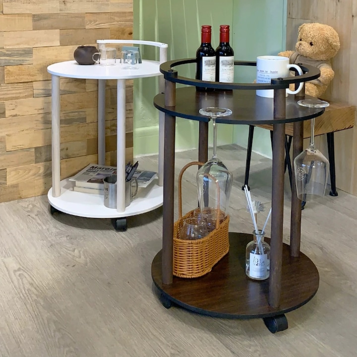 Masa rotunda, 2 blaturi din MDF, 54 cm - 2 | YEO
