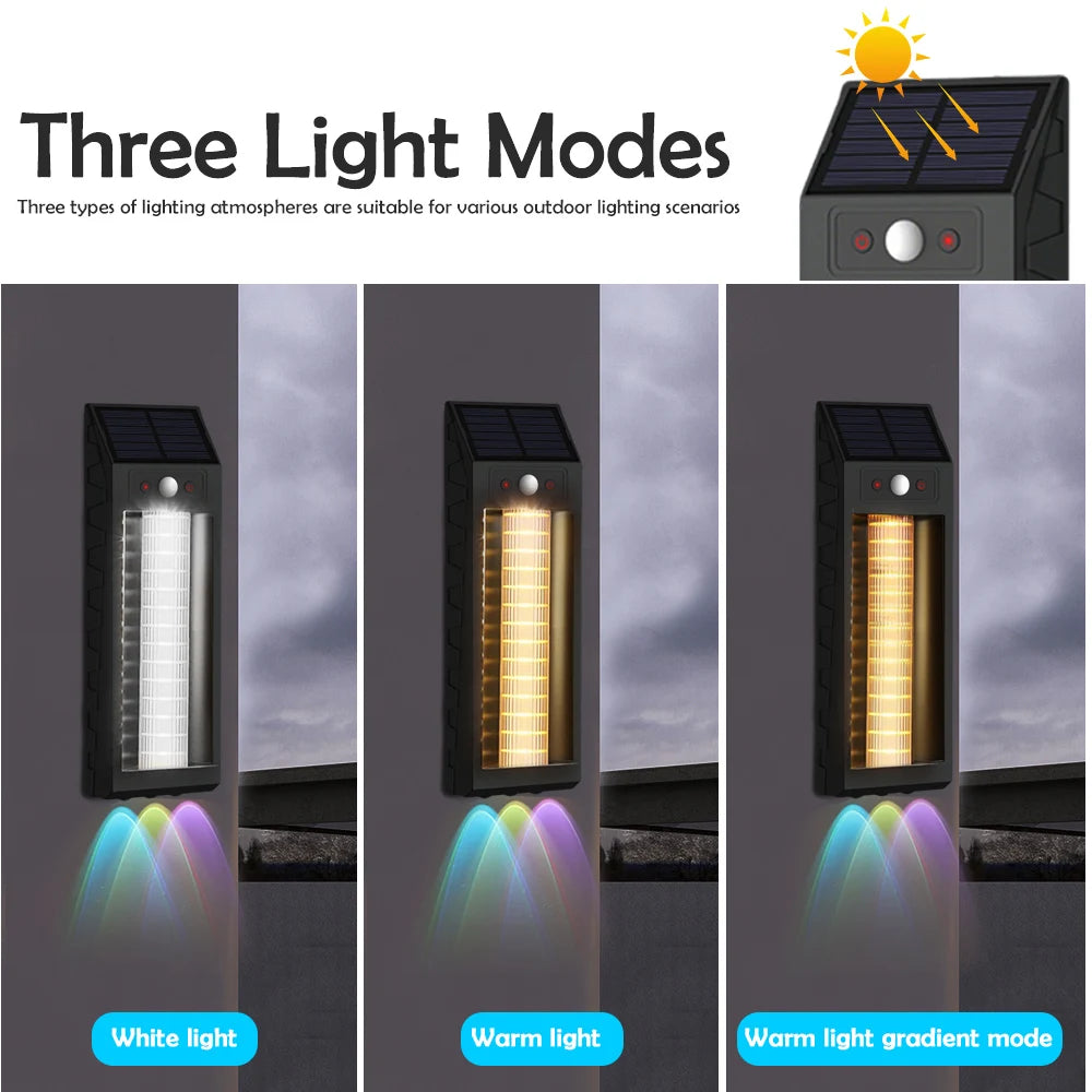 Lampa solara LED 33 cm, senzor miscare, 3 moduri de lumina - 1 | YEO