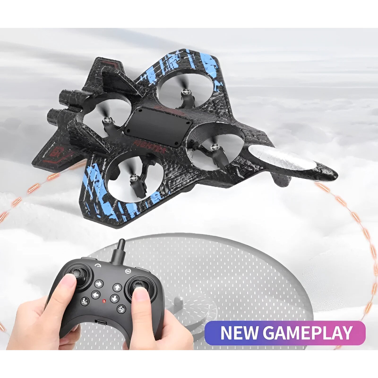 Avion din spuma cu telecomanda, incarcare USB, Acumulator inclus - imagine 3