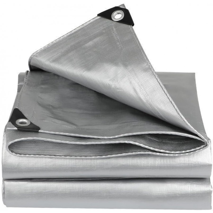 4x4 M - Prelata gri cu inele, impermeabila, rezistenta UV, 150g/mp - 1 | YEO