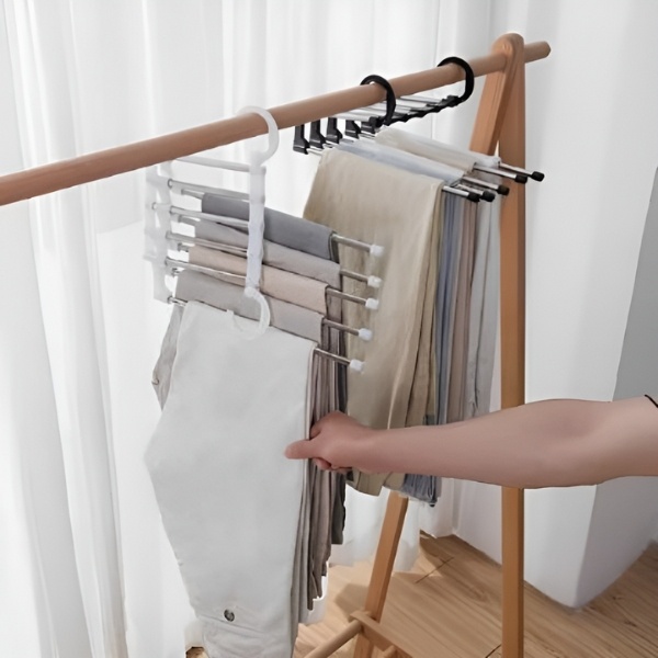 Set 5 x umeras organizator pantaloni, in cascada - 1 | YEO