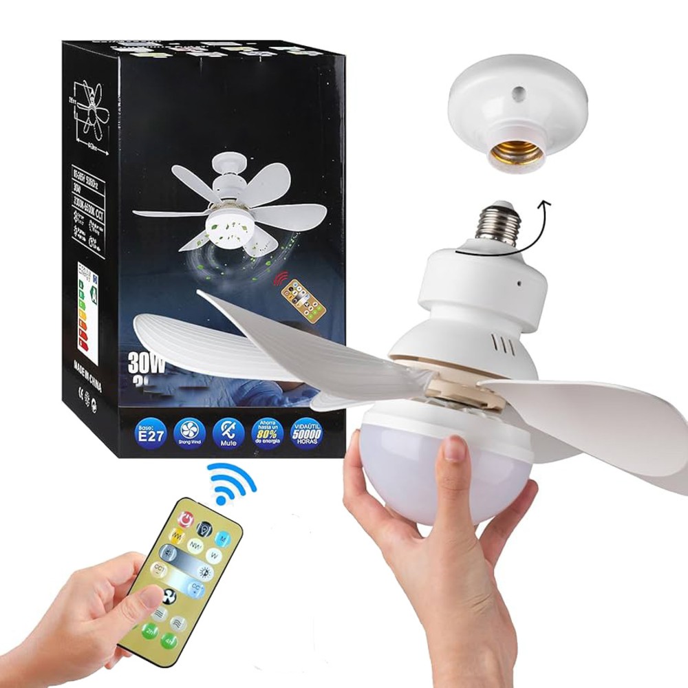 Lampa cu ventilator de tavan, 6 elice - 1 | YEO