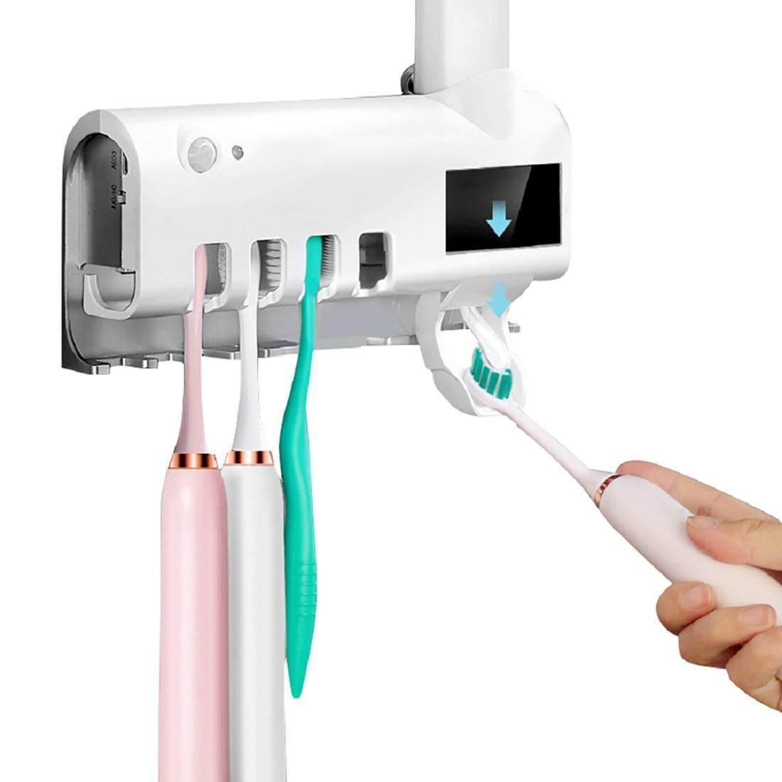 Dozator pentru pasta de dinti cu sterilizator UV pentru periute - imagine 3