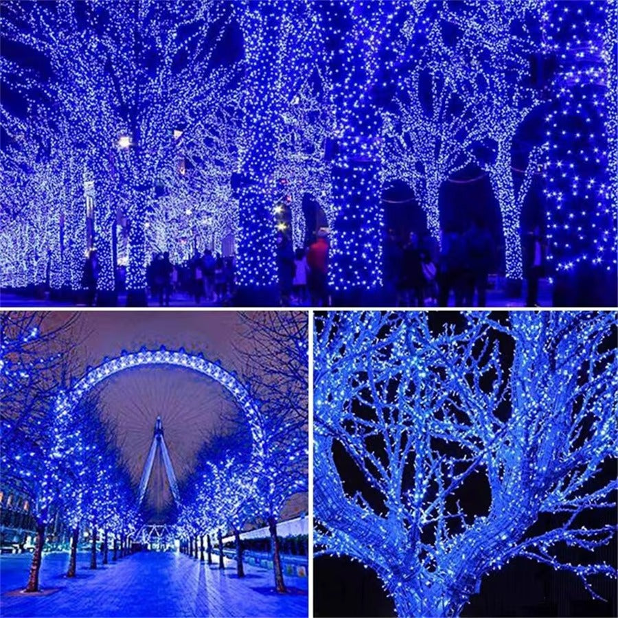 Instalatie LED cu franjuri lungi 1 M, Lungime 25 M, 500 LED, Albastru - 2 | YEO