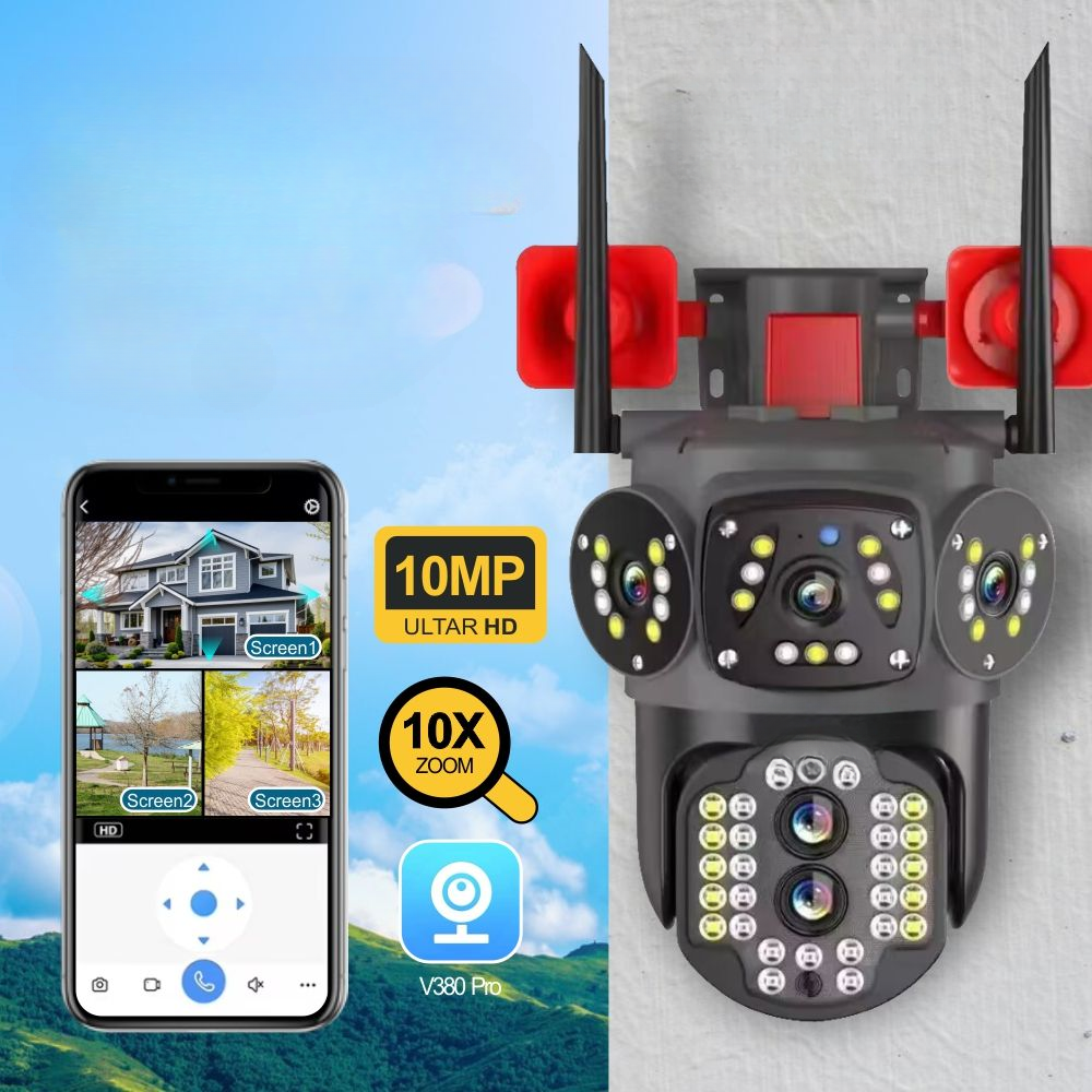 Camera supraveghere 3 camere video Wi-Fi, CCTV PTZ - 2 | YEO