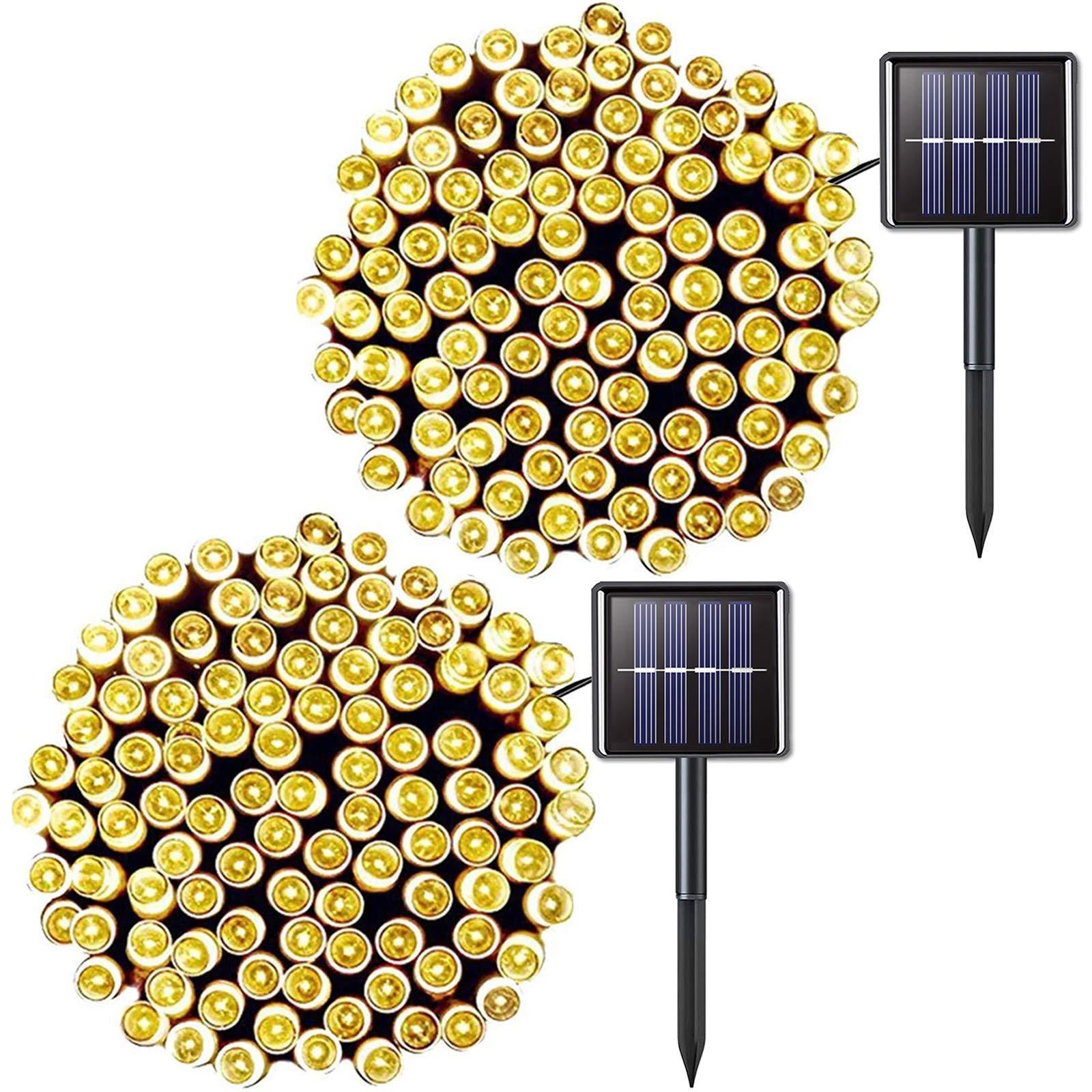 Set 2 x Instalatie solara Alb cald, 100 LED, exterior - 2 | YEO