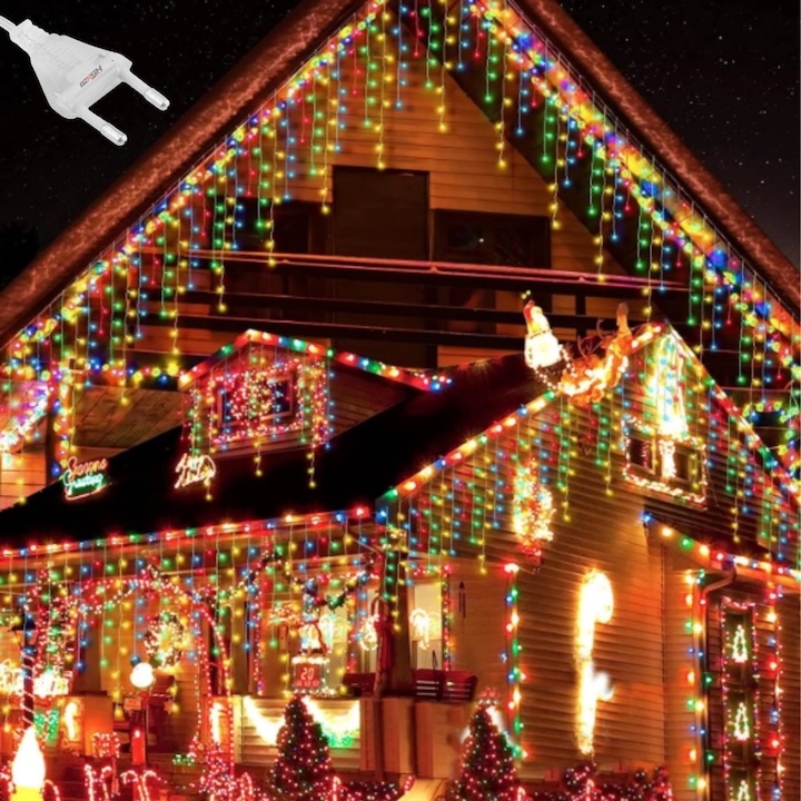 Instalatie cu franjuri 30 M, 1200 LED, Multicolor - 2 | YEO