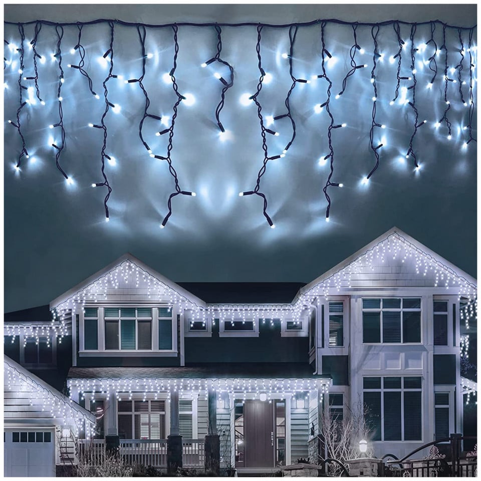 Instalatie cu franjuri 30 M, 1200 LED, Alb Rece - 1 | YEO