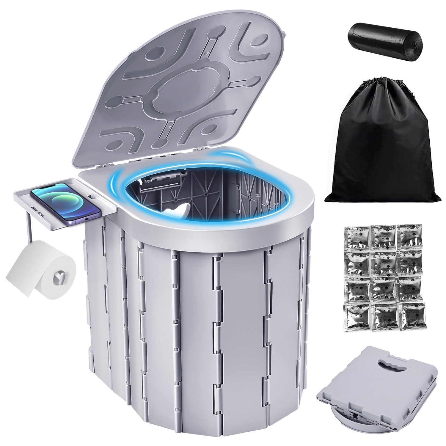 Toaleta portabila pliabila pentru camping sau rulote - 1 | YEO