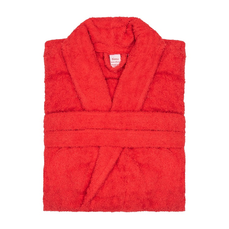 Halat baie bumbac, S-XXL, 100% bumbac, Rosu - 1 | YEO