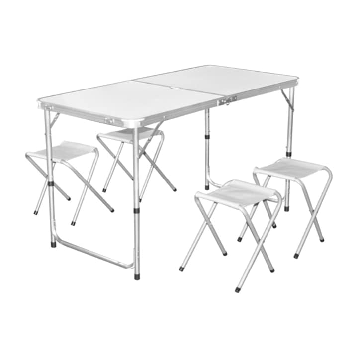 Masa Reglabila, 4 Scaune, MDF, 120 x 60 cm - 2 | YEO