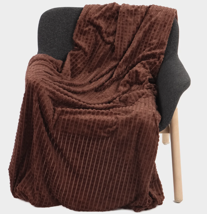 Patura super pufoasa Baycal Jo-jo, 200 x 230 cm, Maro inchis - imagine 3
