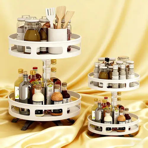 Suport rotativ 360° pentru organizare si depozitare in bucatarie - imagine 2