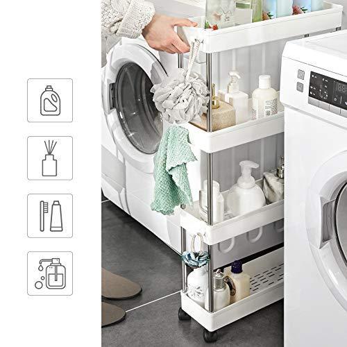 Etajera 4 rafturi pentru spatii inguste, 39 x 80 x 12.5 cm - imagine 3