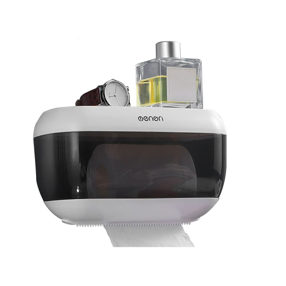 Suport hartie igienica cu raft depozitare telefon - imagine 3