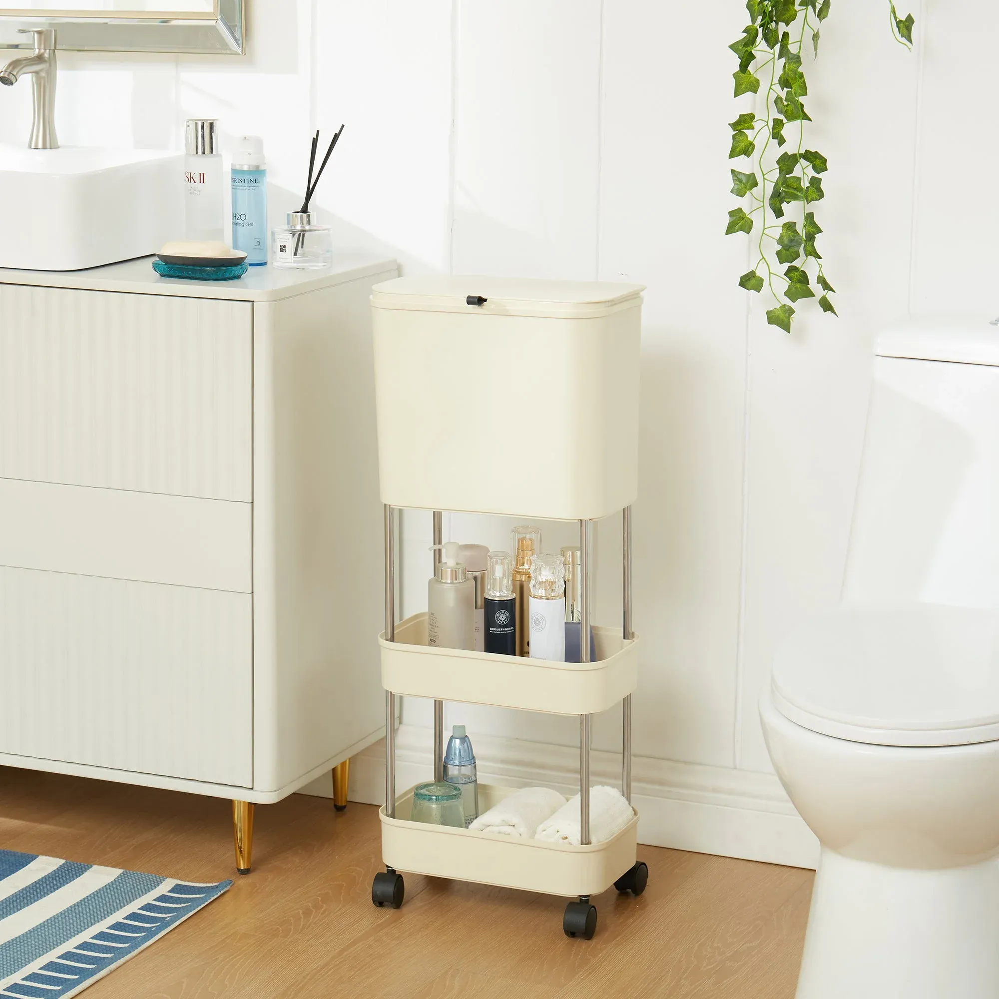 Carucior organizator cu 3 niveluri si roti - imagine 2