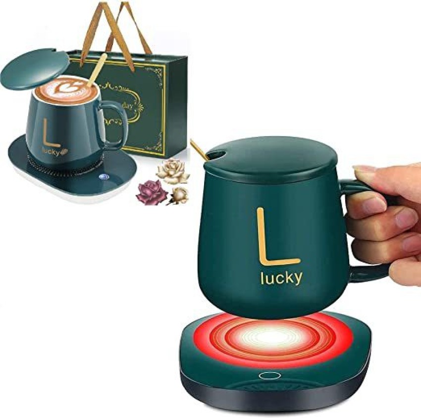 Oferta 1+1, Cana din ceramica si suport pentru mentinere calda, 350 ml - imagine 2