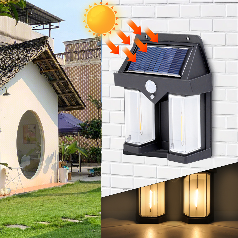 Lampa solara de perete cu senzor de miscare, CL-228 - imagine 2