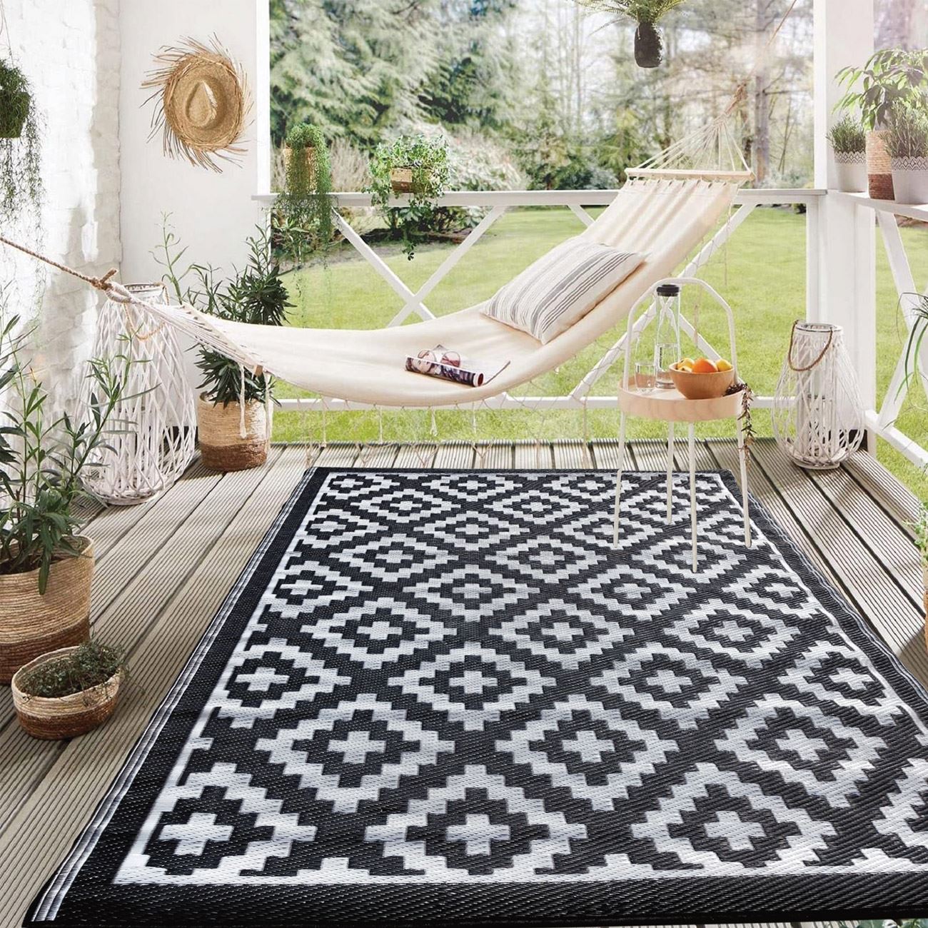 Covor 180x120 cm, cu doua fete, pentru exterior - imagine 2