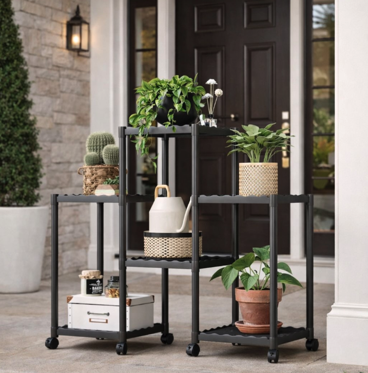 Raft mobil pe roti, organizator 6 niveluri, 82.5 x 77 cm - imagine 2