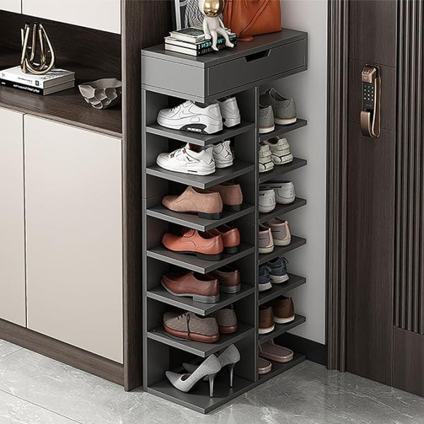 Pantofar cu 7 rafturi, 40 x 22 x 111 cm, Gri - imagine 2