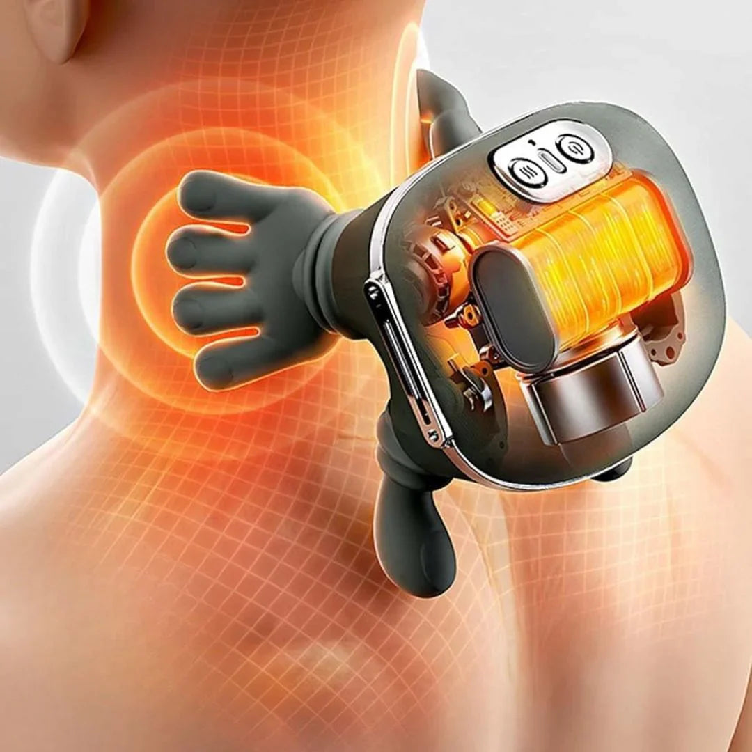 Aparat masaj cervical 4D, 3 moduri, Wireless, Autonomie 70 min - imagine 3