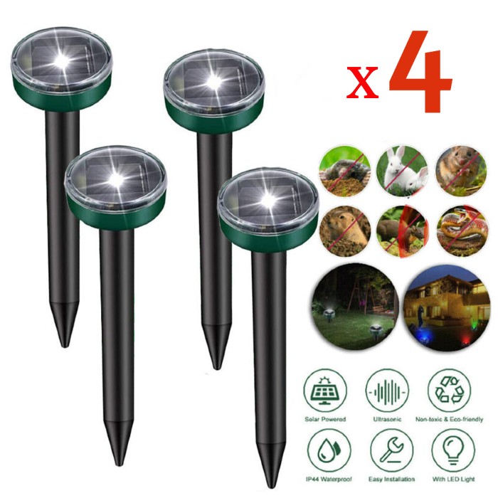 Set 4 x Aparat pentru alungat rozatoare, cartite, efecte sonore si vibratii - imagine 2