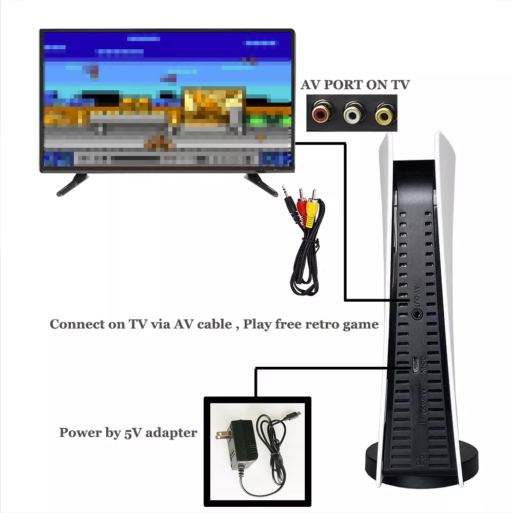 Consola de jocuri video retro wireless - Super 8 BIT Game GS5 - imagine 3
